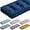Royal Blue, variant on Bench Cushions for Indoor Furniture 42x16 in Velvet Kitchen Dining Piano Window Seat Cushion, Tufted Patio Porch Swing Thicken Bench Pad Memory Foam(Gray)