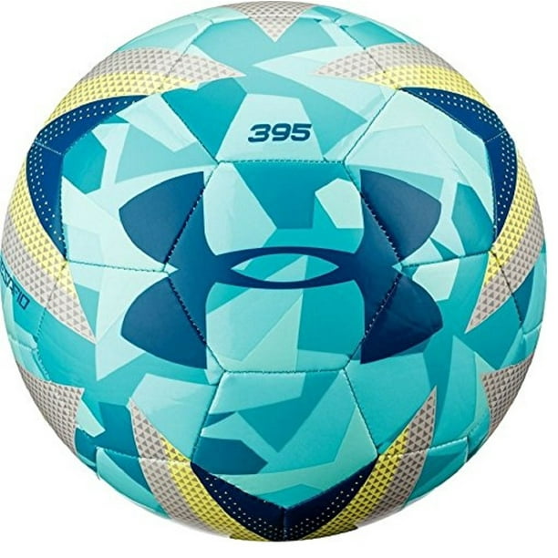 Under Armour Unisex Desafio 395 Soccer Ball, Kids, Teal Punch/Camo, 4