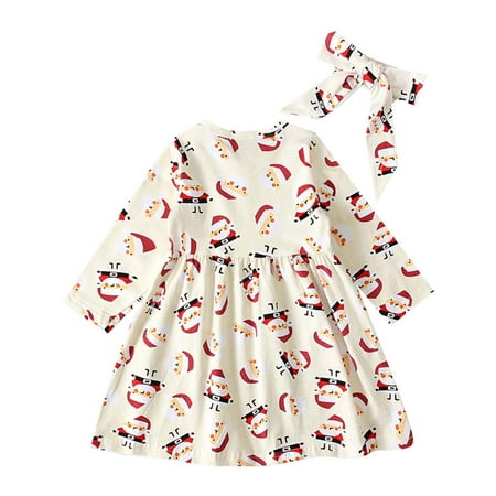 

Girl Long Sleeve Dress Cotton Casual Applique Christams Tunic Shirt Clothes Long Sleeve Baby Dress First Birthday Gift Toddler Girl Wedding Dress