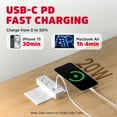 thumbnail image 3 of Energizer 4 Device Wall Tap with 20W USB C PD Fast Charging 18W USB A Dual AC Outlets Multi Port Charger for iPhone Samsung Tablets and USB Devices, 3 of 9