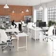 thumbnail image 3 of Hustle 72W Computer Desk with Storage Cabinet in White - Engineered Wood, 3 of 8