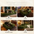 thumbnail image 5 of Vcatnet 114.6" Modular Sectional Sofa Couch, Modern Corduroy Cloud Sofa Couch, Oversized L Shaped Couch with Chaise for Living Room, No Assembly Required, Green, 5 of 11