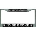 thumbnail image 1 of Bad Hair Days Chrome License Plate Frame, 1 of 1