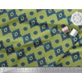 thumbnail image 2 of Soimoi Green Cotton Voile Fabric Aztec Geometric Printed Fabric 1 Yard 42 Inch Wide, 2 of 3