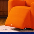 thumbnail image 6 of Subrtex Stretch 1-Piece Textured Grid Recliner Slipcover, Orange, 6 of 7