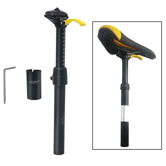 de sillín de bicicleta ajustable 14.7 '' Poste de sillín largo Control manual Poste de sillín de bicicleta de carretera de montaña Soporte de sil 316 mm Macarena Tija de sillín ajustable para bicicleta