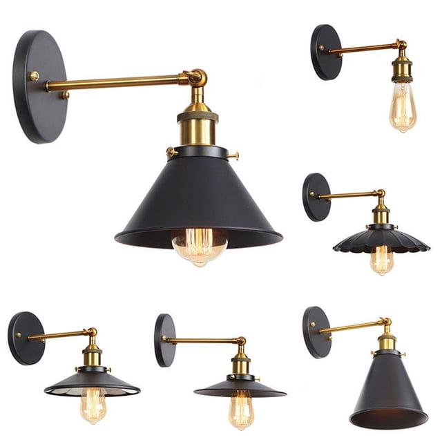 Lámpara de pared de viento industrial de hierro con personalidad creativa, loft, bar, tienda de ropa, tema, restaurante, sala de estar, pasillo, lámpara de pared retro
