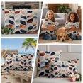 thumbnail image 5 of Navy Blue Burnt Orange Botanical Outdoor Pillow Covers, Waterproof Decorative Throw Pillowcases Set of 2, Vintage Leaves Couch Cushion Cases with Zipper for Outside Patio Garden Sofa 20"x20", 5 of 9