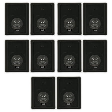 Acoustic Audio 151b Indoor Outdoor 2 Way Speakers 3000 Watt Black 5 Pair Pack 151b - 5pr