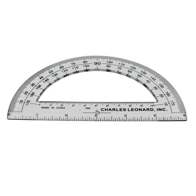 Charles Leonard CHL77106-60 6 in. Plastic Protractor - 60 Each