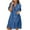 Blue, variant on hotojiny Womens Swimsuit Cover up Blouse Button down Shirt Dresses Loose Long Sleeve Beach Vaction Plus Size Dresses for Women