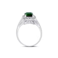 thumbnail image 3 of FB Jewels 10kt White Gold Womens Emerald Lab-Created Emerald Solitaire Ring 1-4/5 Cttw Size 6.5, 3 of 4