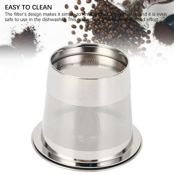 Reusable Stainless Steel Coffee Pod, Single Hole, Eco,Friendly, Includes Spoon  Brush