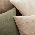 thumbnail image 4 of SUSIELADY Set of 2 Decorative Linen Check Throw Pillow Covers, 20×20 Inch, Neutral Farmhouse Vintage Boho Cushion Covers for Sofa, Chair, Bedroom, Living Room, Green, 4 of 7