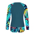 thumbnail image 4 of Qingpeng Womens Two Piece UV UPF 50+ Swim Shirt Bathing Suit Long Sleeve Rash Guard Swimsuits with Boyshort Bottoms, 4 of 7