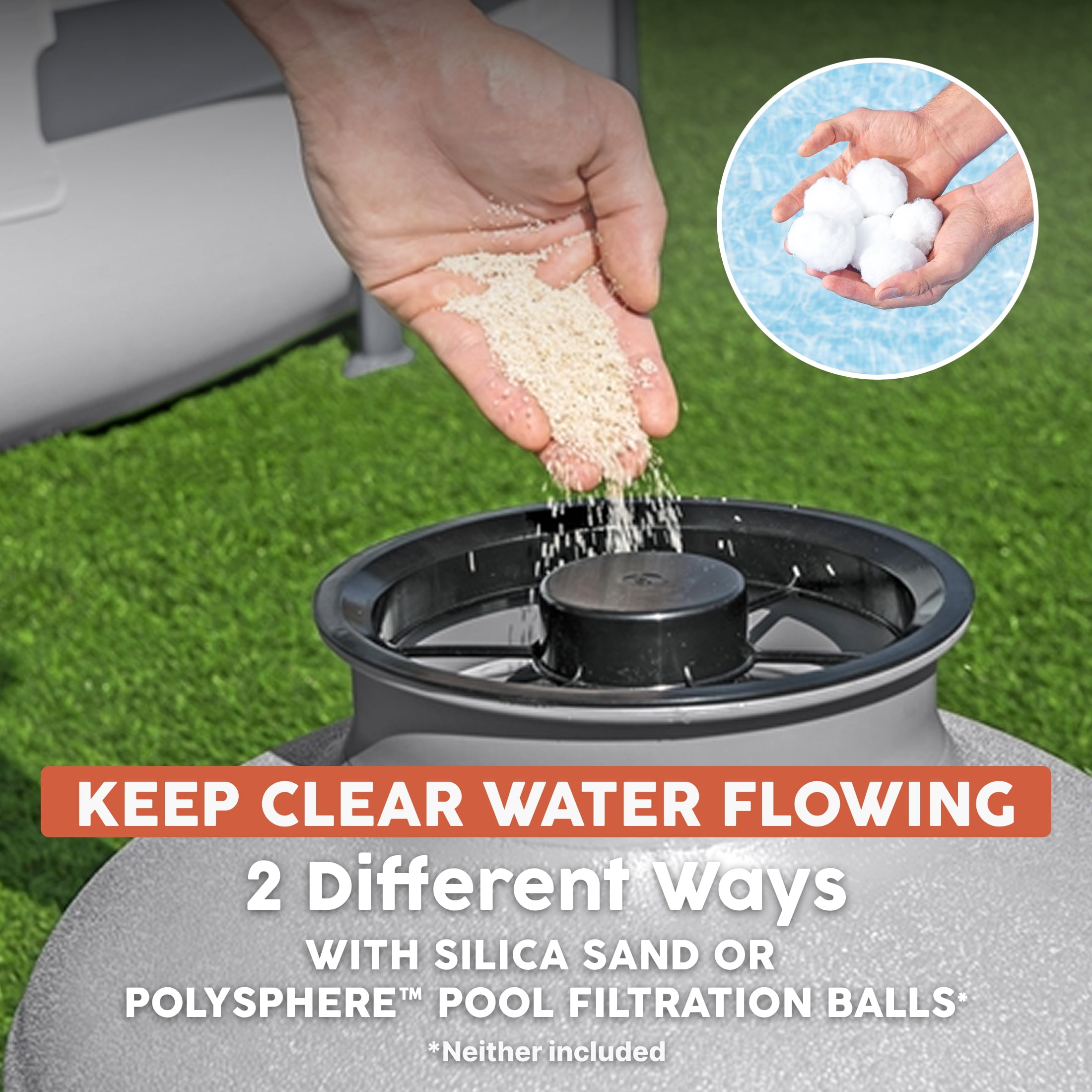 Flowclear 1500 gal. Pool Filter Silica Sand Pump