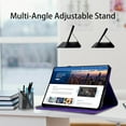 thumbnail image 2 of Case for iPad 6th 2018/ 5th 2017 Gen 9.7 inch, iPad Air 1/ 2, Pro 9.7,Magnetic PU Leather Folio Folding Smart Cover with Auto Wake Sleep Stand Card Wallet Shockproof Rubber Case, Purple, 2 of 7