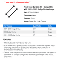 thumbnail image 2 of Front Sway Bar Link Kit - Compatible with 2001 - 2005 Dodge Stratus Coupe 2002 2003 2004, 2 of 2