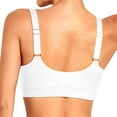 thumbnail image 4 of Siilsaa Women Sports Bra Bikini Tops Scoop Neck Bathing Suits Top Padded Swim Crop Tops Only White,XXL, 4 of 5