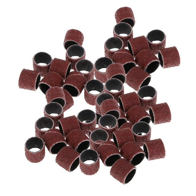 50 Pedazos de de Arena de Material Papel de Lija para Artesanías Pequeñas de Metal 60 Grit 12x13mm