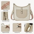 thumbnail image 3 of Crossbody Bags for Women 2PCS Vegan Leather Hobo Purses Wallet Set Shoulder Handbags With Wide Shoulder Strap, 3 of 7