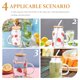 thumbnail image 4 of Taza de agua con pajita, vasos de vidrio, taza para bebidas, jugo de frutas, taza decorativa portátil para beber, para niñas y estudiantes, 4 of 6