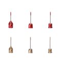 thumbnail image 3 of 1 escobillero de acero inoxidable con soporte cuadrado para baño (rojo vino), 3 of 5