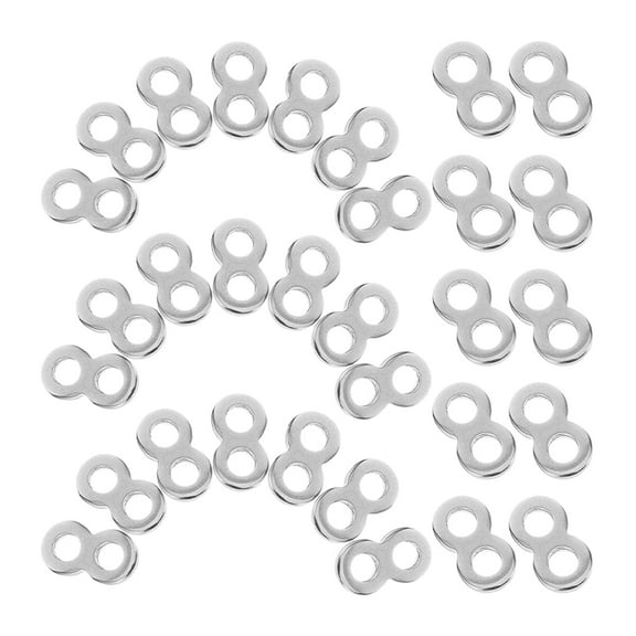BESTOYARD 100Pcs 8 Figure Stainless Steel Fastener Clips for Desktop and Tabletop Applications