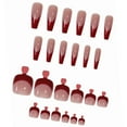 thumbnail image 4 of Nail Dressing Nail Bright Red Hand And Foot Patch Set, 4 of 5