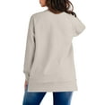 thumbnail image 5 of SHINE UP Sweatshirt for Women Long Sleeve Crewneck Tops Oversized Casual Pullover Shirts with Side Zipper, 5 of 8