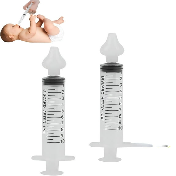 XIRQI Irrigator for Baby, Syringe Nasal Irrigator, 10ml Nasal Irrigator Portable Infant Nose Cleaner Nose Aspirator for Baby Fast All Natural Relief-Nasal Irrigation/Nasal Spray/Nasal Hygiene(2 PCS)