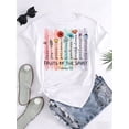 thumbnail image 3 of Women's Christian Fruits of the Spirit Graphic T-Shirt, Floral Bible Verse Galatians 5:22 Faith Inspirational Crew Neck Short Sleeve Cotton Tee, Religious Gift for Women, 3 of 9