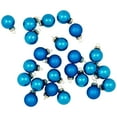 thumbnail image 6 of Northlight 2-Finish Glass Christmas Ball Ornaments - 1" (25mm) - Blue - 24ct, 6 of 6