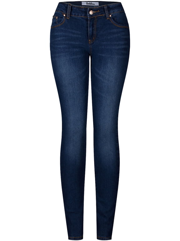 Solid Stretchy 5 Pocket Skinny Jeans