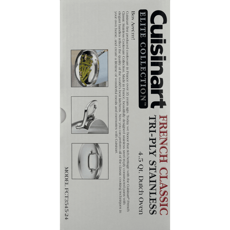 Cuisinart French Classic Tri-Ply Stainless 4.5 Quart Dutch Oven