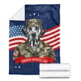 thumbnail image 2 of Happy Father's Day Honoring Veterans Dalmatian in Army Uniform Cozy Fleece Blanket Dog Lover Warm Soft Throw Blanket - 13007, 2 of 5