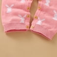thumbnail image 7 of Baby Jumpsuit Easter Bunny Knit Sweater Romper Long Sleeve Jumpsuit Clothes for Unisex Pink 6 Months-12 Months, 7 of 7