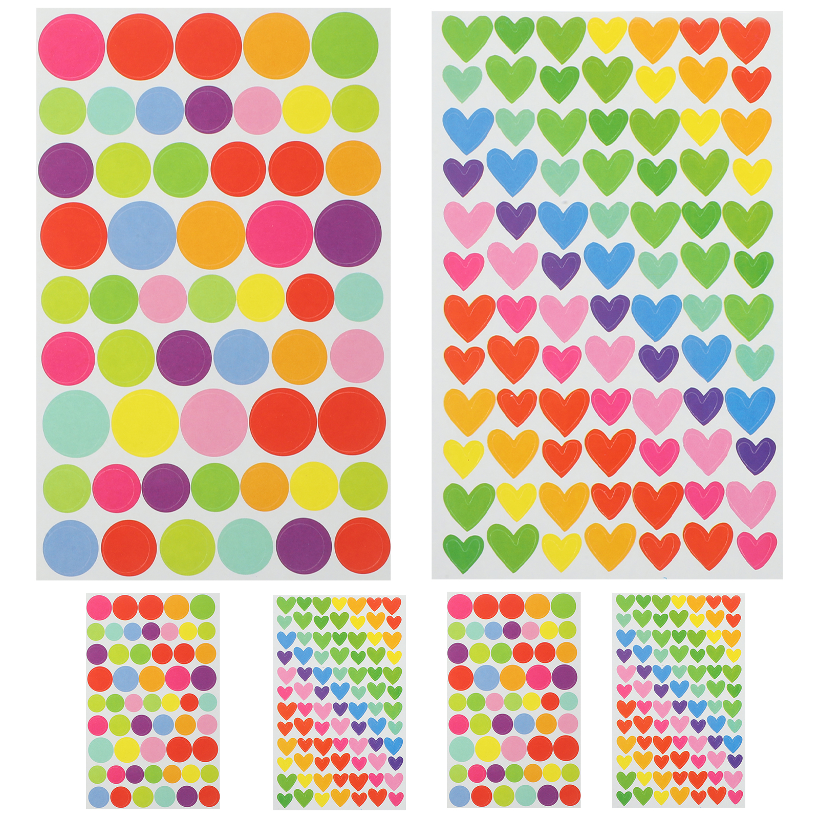 6 Sheets Scrapbook Sticker Colorful Stickers Laptop Stickers Bottle