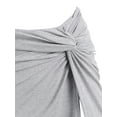 thumbnail image 6 of ZAFUL for Women Prom Dress or Cocktail Dress Evening Part Dress Marled Twist High Slit Two Piece Dress Gray S, 6 of 6