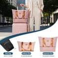 thumbnail image 4 of Travelhouse 3-Piece Hardside Spinner Carry on Luggage Set with TSA Lock and Travel Bag,Pink, 4 of 6