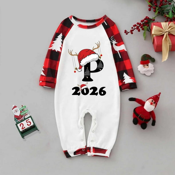 WILLBEST Pijamas Navideñas a Juego Para Toda la Familia, Pijamas Para Bebé Con Temática Navideña, Ropa de Estar Cómoda en Casa, Conjunto Estampado