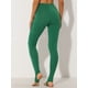 thumbnail image 4 of Disfraz de Halloween Leggings De Mujer Pantalones De Estribo De CintuElástiDe Color Sólido Verde oscuro XS, 4 of 5