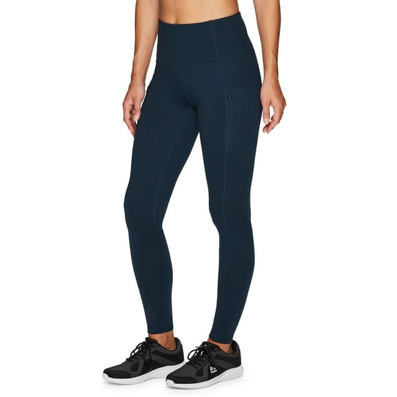 RBX Active Women's Full Length Fleece Lined Legging with Zipper Pockets