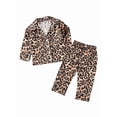 thumbnail image 1 of TheFound Pyjamas Garçons Filles Imprimé Léopard Manches Longues/courtes Hautsshorts/pantalons, 1 of 6