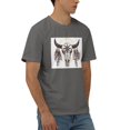thumbnail image 2 of Buffalo Skull with Feathers and Dreamcatcher Cotton T-Shirt Deep Heather 3X-Large, 2 of 8