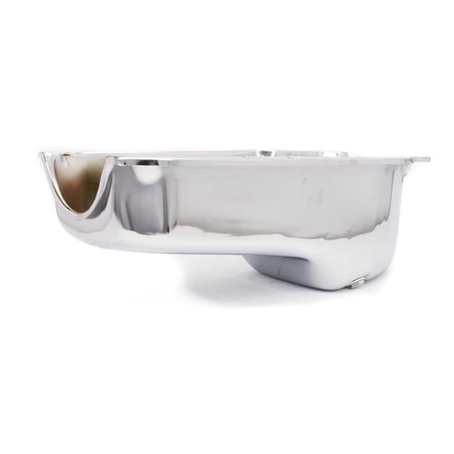 Steel Stock Oil Pan for 1986 Small Block Chevy - Chrome