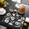 thumbnail image 4 of Halloween White Ghosts Pumpkins and Spider Webs Summer Placemats Table Placemats Set Of 4-Linen Kitchen Washable Placemats Table Mats 11.8"x17.7" Non-Slip Heat Resistant, 4 of 6