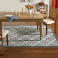 thumbnail image 2 of TOWN & COUNTRY EVERYDAY Brooks Retro Geo Indoor Outdoor Area Rug, UV Fade Resistant, High-Low Pile, Red/Mutli, 7'10"x10'2", 2 of 13