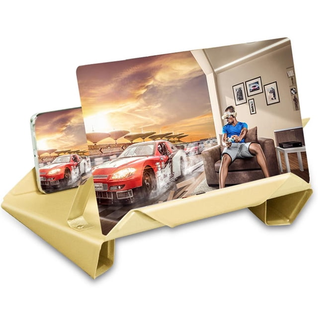 Lupa De Pantalla De Teléfono Móvil 3D De 12 Pulgadas, Soporte De Amplificador De Vídeo Hd Con Lupa De Juego De Película, Soporte De Escritorio Plegable Para Teléfono