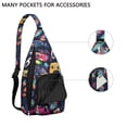 thumbnail image 2 of Gamer Gift Sling Backpack - Digital Loading Screen & Strategy Mode Pattern, Fashionable Water-Resistant Pack for Students, 2 of 4